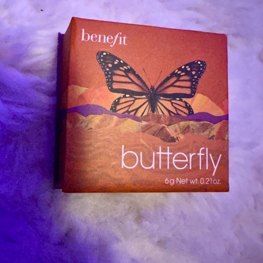 Benefit Butterfly Powder Blush - Orange with Purple Accents